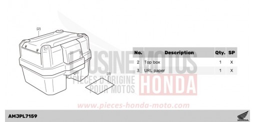 KIT,TOP BOX 38L ADV750R de 2024